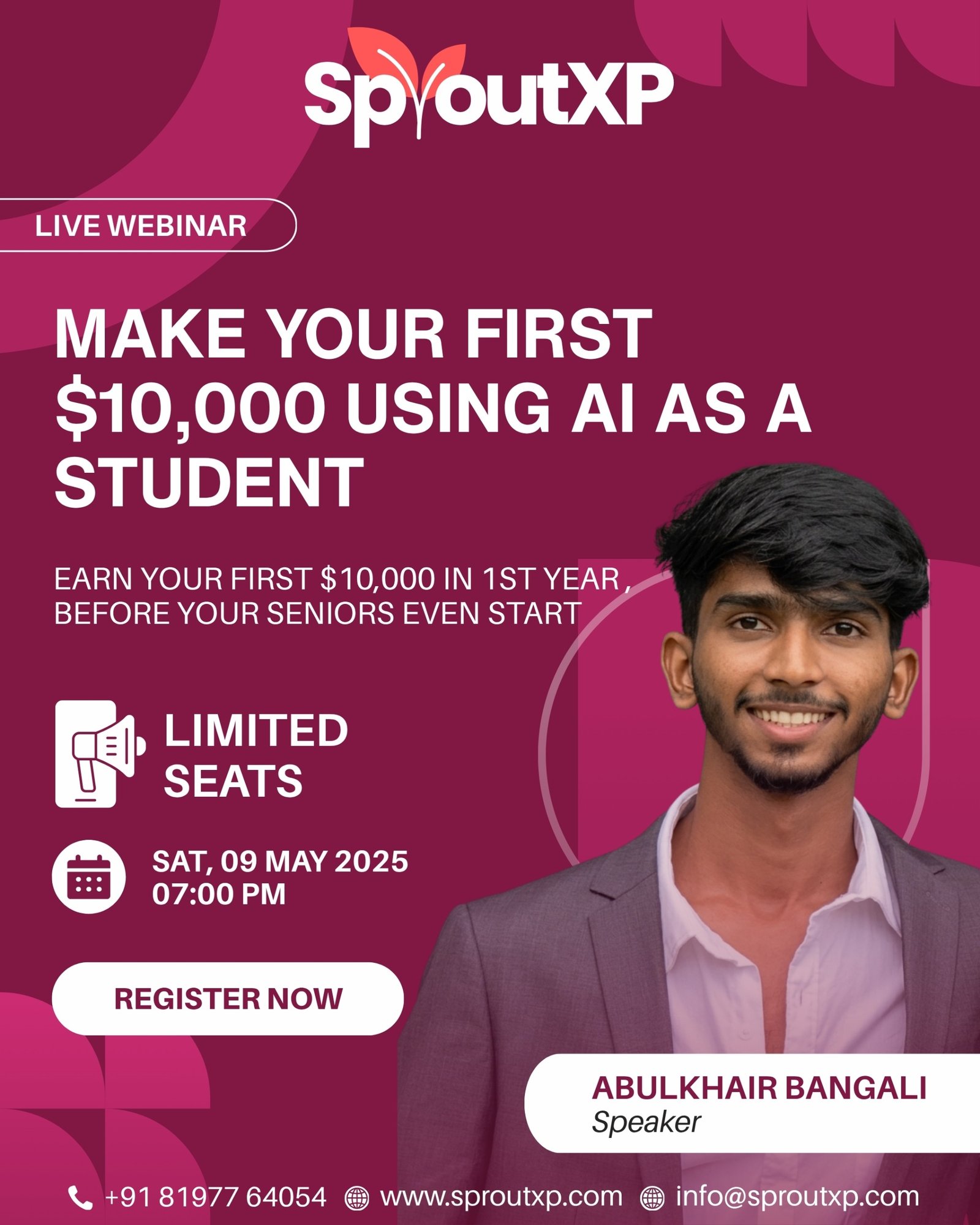 SproutXP webinar poster